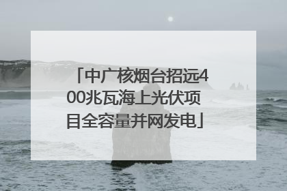 中广核烟台招远400兆瓦海上光伏项目全容量并网发电